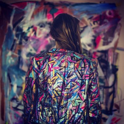 2013 Hand Painted Leather Jacket